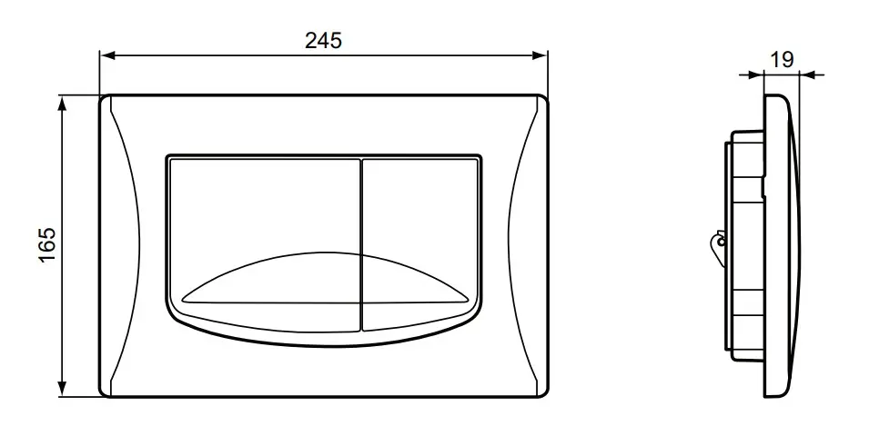 Ideal Standard Solea - Bedieningspaneel Solea M2, Wit R0109AC 2 Ideal Standard Solea - Bedieningspaneel Solea M2, Wit R0109AC - Afbeelding 2
