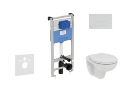 Ideal Standard ProSys - Toiletset- Inbouwreservoir, Closet, WC-zitting Eurovit, Oleas M2 Bedieningsplaat, Rimless, SoftClose, Chroom ProSys120M SP51