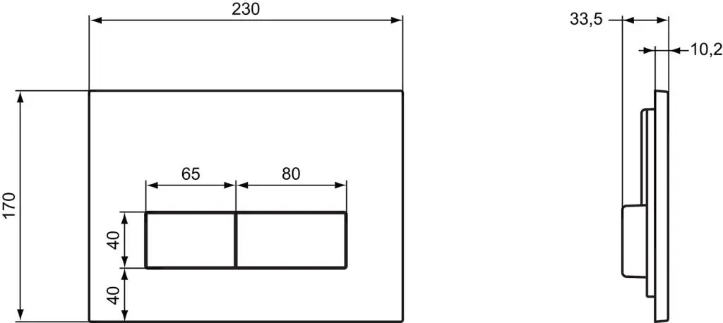 Ideal Standard Bedieningsplaten - Ideal System Mechanisch Bedieningspaneel, Wit W3708AC 2 Ideal Standard Bedieningsplaten - Ideal System Mechanisch Bedieningspaneel, Wit W3708AC - Afbeelding 2