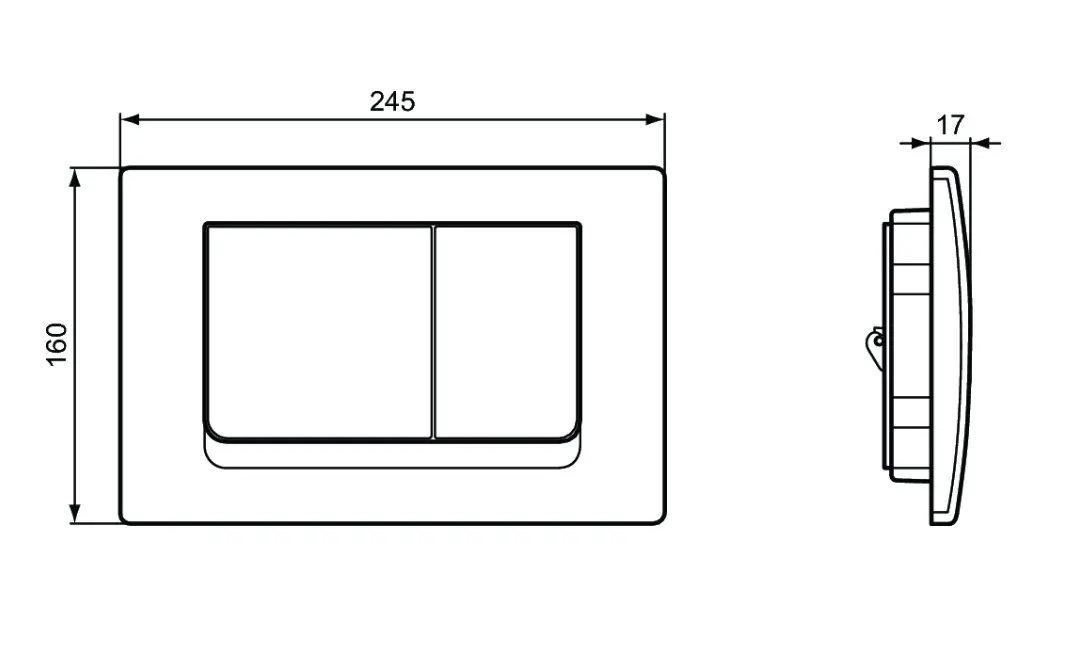 Ideal Standard Solea - Bedieningspaneel Solea M1, Wit R0108AC 2 Ideal Standard Solea - Bedieningspaneel Solea M1, Wit R0108AC - Afbeelding 2