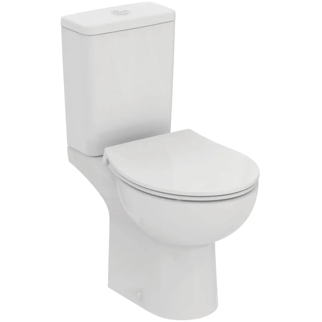 Ideal Standard Eurovit - Toilet-combi Met SoftClose Zitting, Vario Afvoer, Bodemvulling, RimLS+, Wit W007301 1 Ideal Standard Eurovit - Toilet-combi Met SoftClose Zitting, Vario Afvoer, Bodemvulling, RimLS+, Wit W007301