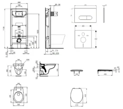 Ideal Standard ProSys - Set Voor Wandmontage, Alpha-toilet Met Zitting, Oleas M1-knop, Wit ProSys120M SP34 10 Ideal Standard ProSys - Set Voor Wandmontage, Alpha-toilet Met Zitting, Oleas M1-knop, Wit ProSys120M SP34 -sanitino 209a90af5483b10af1bef520