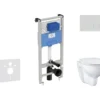 Ideal Standard ProSys - Toiletset- Inbouwreservoir, Closet, WC-zitting Bau Ceramic, Oleas M1 Bedieningsplaat, Rimless, SoftClose, Chroom ProSys120M SP66