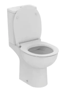 Ideal Standard Eurovit+ - Toilet-combi Met SoftClose Zitting, Vario Afvoer, Bodemvulling, RimLS+, Wit W007501 -sanitino 243c39793410bceef10f5346
