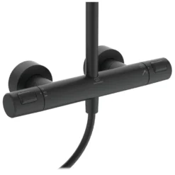 Ideal Standard CeraTherm - Doucheset T25 Met Thermostaatkraan, 20 Cm, 1-jet, Zwart A7545XG -sanitino 25257ff6239bc388f72e0684