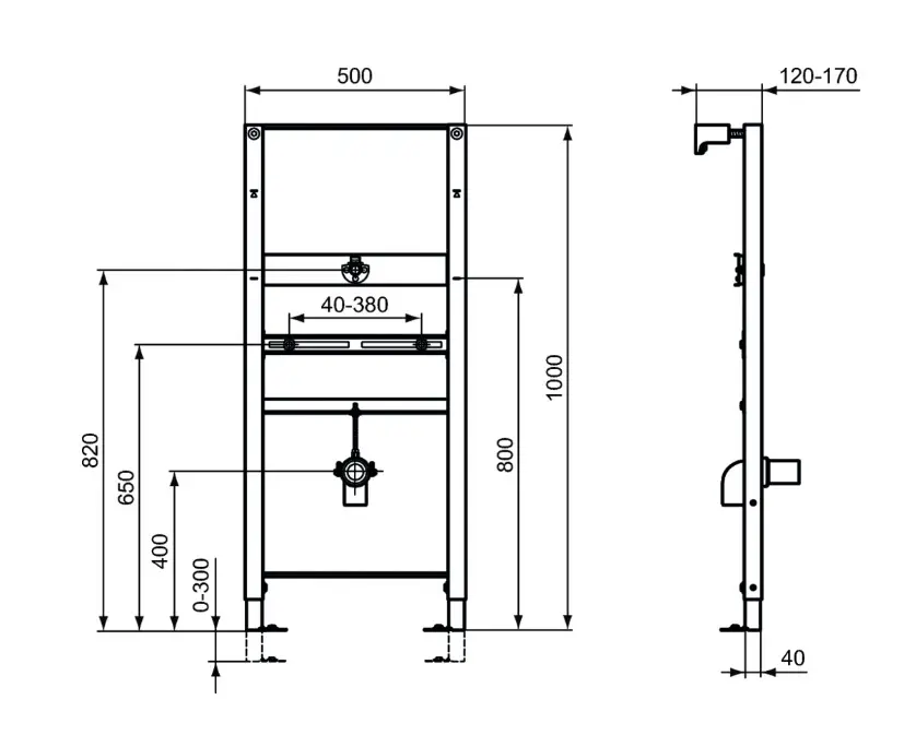 Ideal Standard ProSys - Frame Voor Urinoir R010367 2 Ideal Standard ProSys - Frame Voor Urinoir R010367 - Afbeelding 2