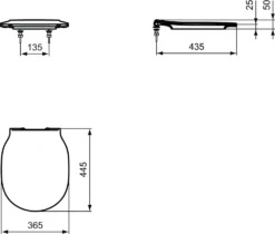 Ideal Standard Connect Air - Closetzitting Met Softclose, Dun, 365x445x50 Mm, Wit E036601 -sanitino 30ff3eeee63275b720de4902 1