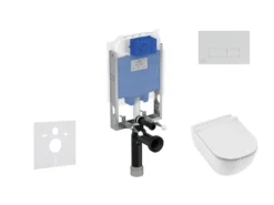 Ideal Standard ProSys - Toiletset- Inbouwreservoir, Closet, WC-zitting Mio, Oleas M2 Bedieningsplaat, Rimless, Slowclose, Antibak, Wit ProSys80M SP139