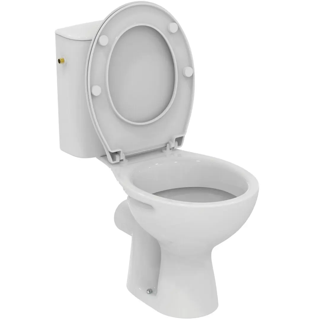 Ideal Standard Alpha - Toilet-combinatie Met Zitting, Vario-afvoer, Zij-inlaat, Wit W333401 3 Ideal Standard Alpha - Toilet-combinatie Met Zitting, Vario-afvoer, Zij-inlaat, Wit W333401 - Afbeelding 3