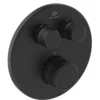 Ideal Standard CeraTherm Navigo - Thermostatische Inbouw Douchemengkraan Voor 2 Functies, Zijdeglans Zwart A7296XG