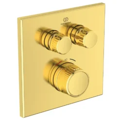 Ideal Standard CeraTherm Navigo - Inbouwthermostaat, Opbouwdeel, 2 Gebruikers, Brushed Gold A7302A2