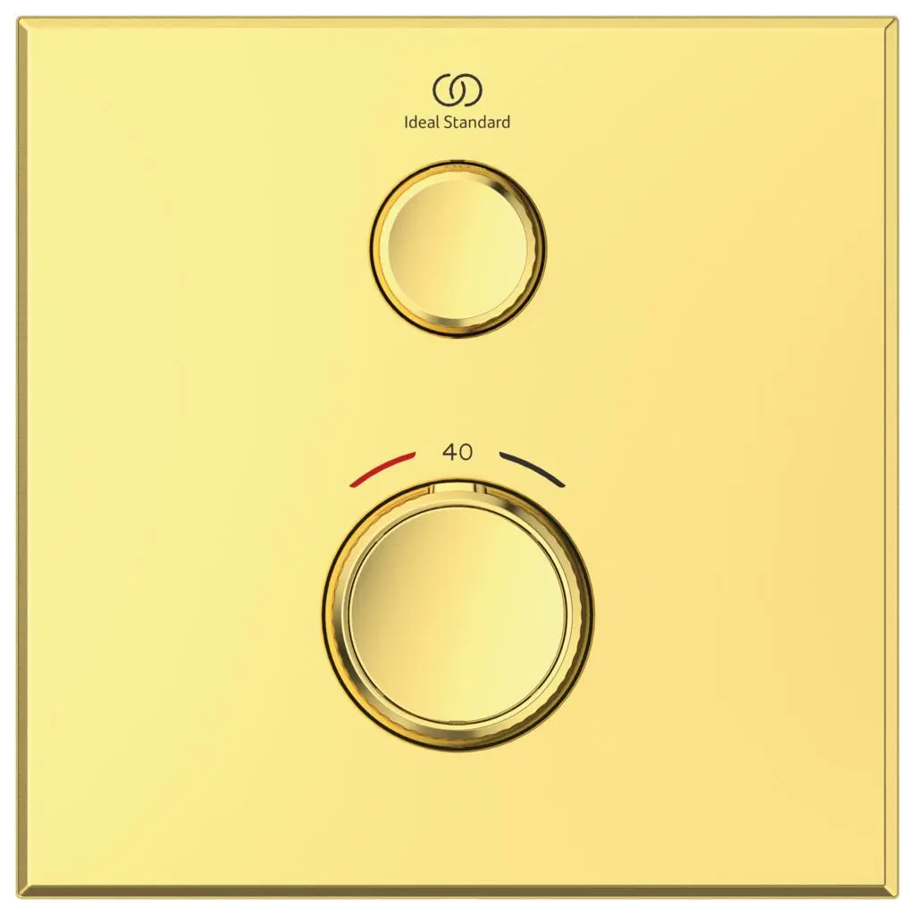 Ideal Standard CeraTherm Navigo - Inbouwthermostaat, Opbouwdeel, Brushed Gold A7301A2 3 Ideal Standard CeraTherm Navigo - Inbouwthermostaat, Opbouwdeel, Brushed Gold A7301A2 - Afbeelding 3