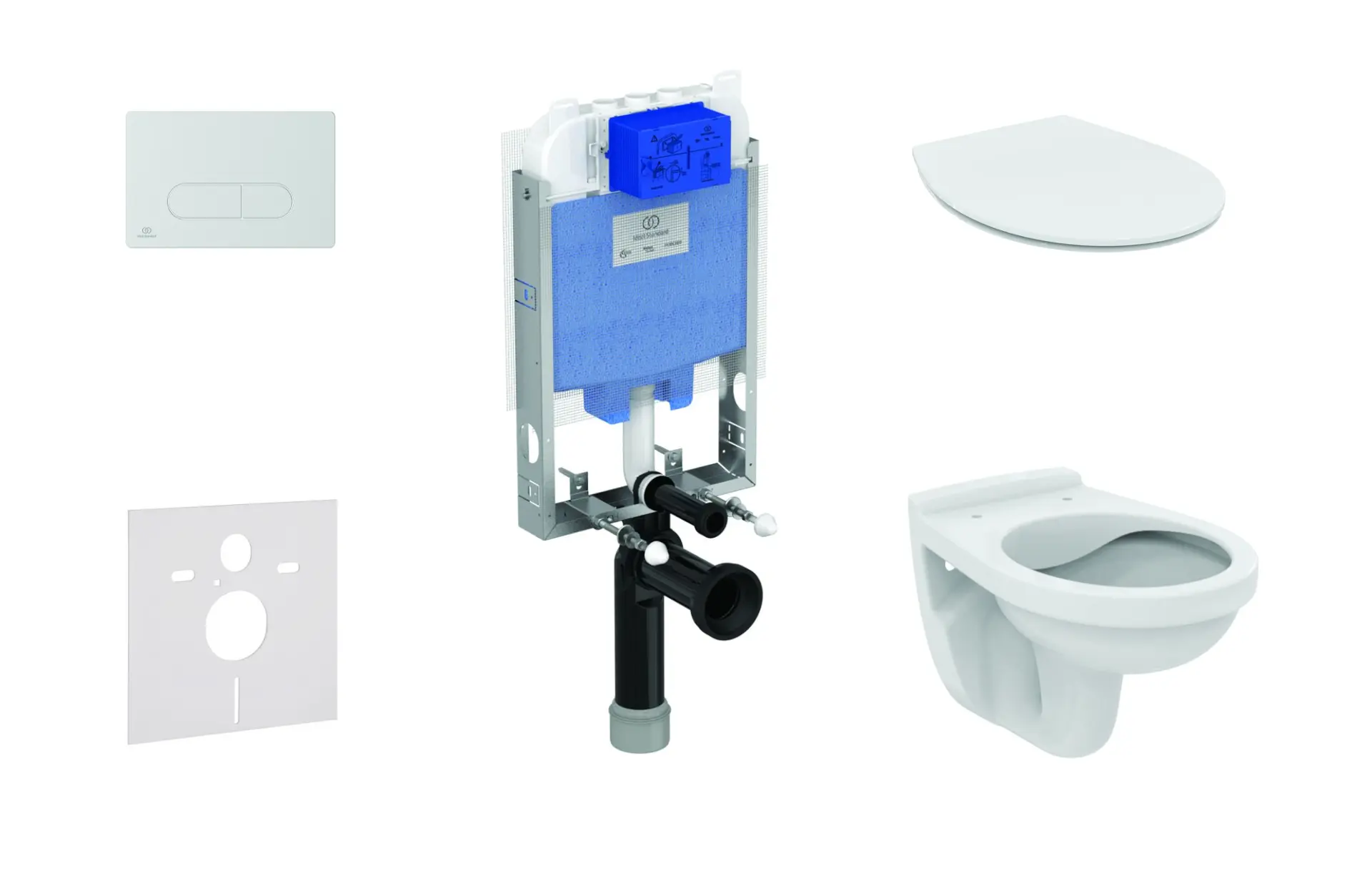 Ideal Standard ProSys - Toiletset - Inbouwreservoir, Closet Alpha Met WC-zitting, Oleas M1 Bedieningsplaat, SoftClose, Mat Chroom ProSys80M SP113 1 Ideal Standard ProSys - Toiletset - Inbouwreservoir, Closet Alpha Met WC-zitting, Oleas M1 Bedieningsplaat, SoftClose, Mat Chroom ProSys80M SP113
