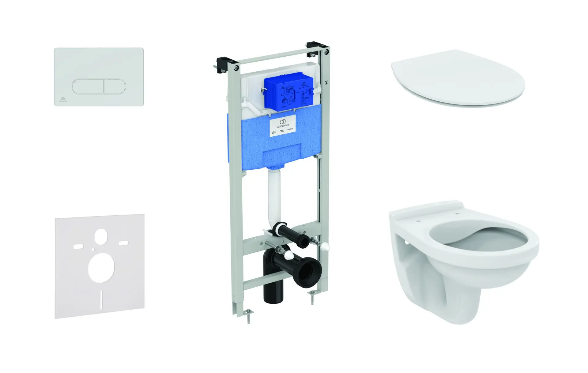 Ideal Standard ProSys - Toiletset - Inbouwreservoir, Closet Alpha Met WC-zitting, Oleas M1 Bedieningsplaat, SoftClose, Chroom ProSys120M SP42 1 Ideal Standard ProSys - Toiletset - Inbouwreservoir, Closet Alpha Met WC-zitting, Oleas M1 Bedieningsplaat, SoftClose, Chroom ProSys120M SP42