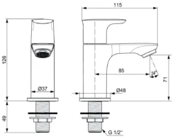 Ideal Standard Connect Air - Toiletkraan, Silver Storm A7031GN -sanitino 7f1cf7c4d2cce03f691d8d13