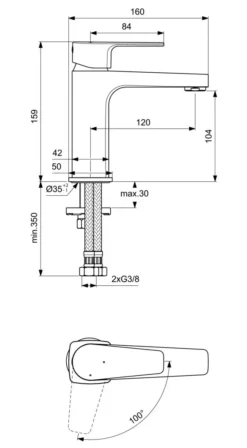 Ideal Standard Cerafine D - Wastafelkraan, BlueStart, Chroom BC687AA -sanitino 805002bf94ef2a3caa714954