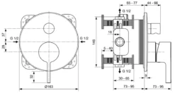 Ideal Standard Joy - Inbouw Mengkraan, Voor 2 Functies, Silver Storm A7383GN -sanitino 80b164023fa2ca18635fcbac