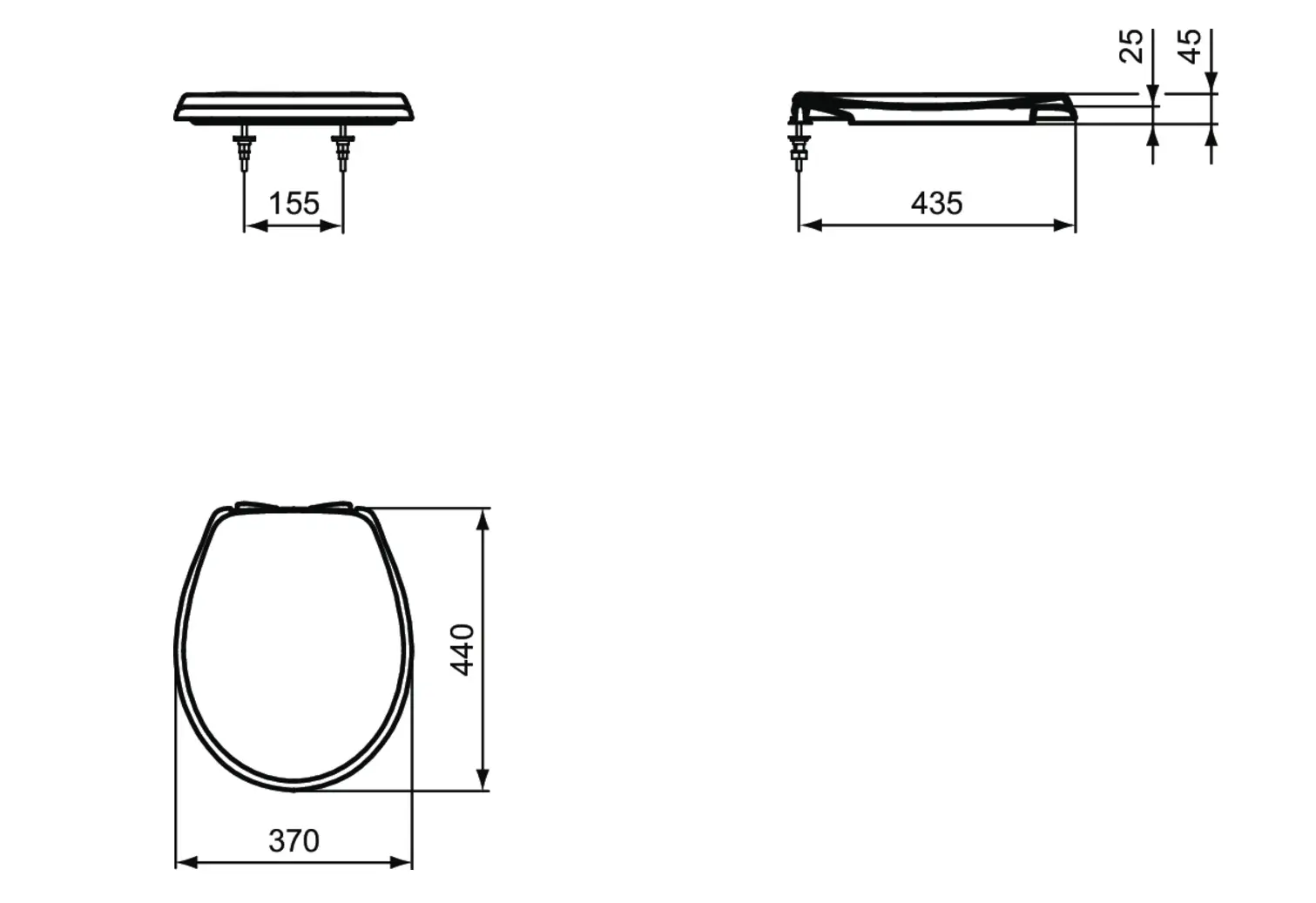 Ideal Standard Eurovit - Closetzitting Met Softclose, Wit W303001 2 Ideal Standard Eurovit - Closetzitting Met Softclose, Wit W303001 - Afbeelding 2