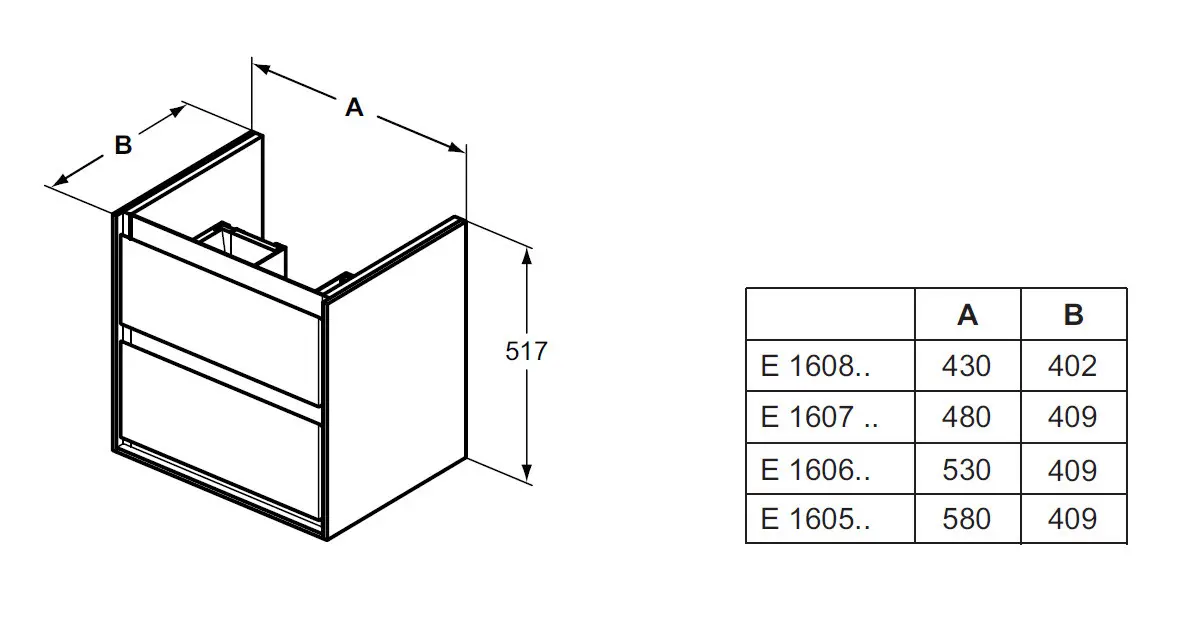 Ideal Standard Connect Air - Wastafelonderkast 48x41x52 Cm, Licht Hout/mat Lichtbruin Gelakt E1607UK 2 Ideal Standard Connect Air - Wastafelonderkast 48x41x52 Cm, Licht Hout/mat Lichtbruin Gelakt E1607UK - Afbeelding 2