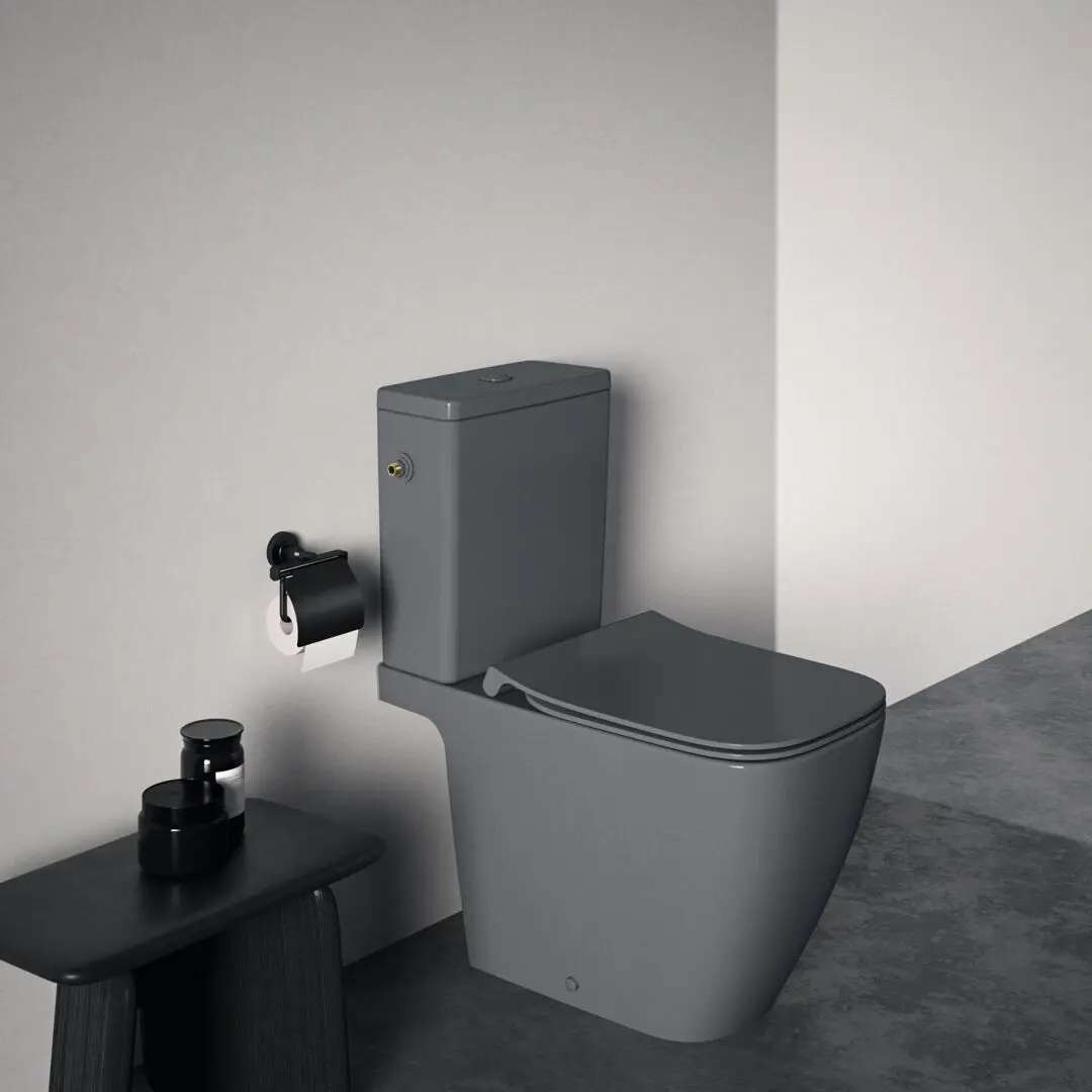 Ideal Standard I.Life B - Staande Toiletpot, Vario Afvoer, RimLS+, Glanzend Grijs T461258 6 Ideal Standard I.Life B - Staande Toiletpot, Vario Afvoer, RimLS+, Glanzend Grijs T461258 - Afbeelding 6