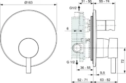 Ideal Standard CeraLine - Inbouwkraan Voor 2 Uitgangen, Zwart BD139XG -sanitino 8f1045f9f6015211a3dea8ae