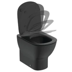 Ideal Standard Tesi - Staand Toilet, Horizontale Afvoer, AquaBlade, Zwart T0077V3 -sanitino 8fec6be25468b040d48454bb 1