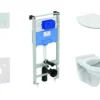 Ideal Standard ProSys - Installatieset Voorwandmontage, Alpha Toilet Met Zitting, Oleas M2 Drukknop, SoftClose, Chroom ProSys120M SP39
