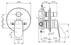 Ideal Standard Ceralife O - Inbouwkraan, Voor 2 Functies, Met Huis, Chroom BE023AA -sanitino 957e403dfcccfdf837ac18e3