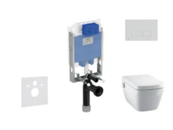 Ideal Standard ProSys - Toiletset- Inbouwreservoir, Douche-WC, WC-zitting TECEone, Oleas M2 Bedieningsplaat, Rimless, SoftClose, Chroom ProSys80M SP129