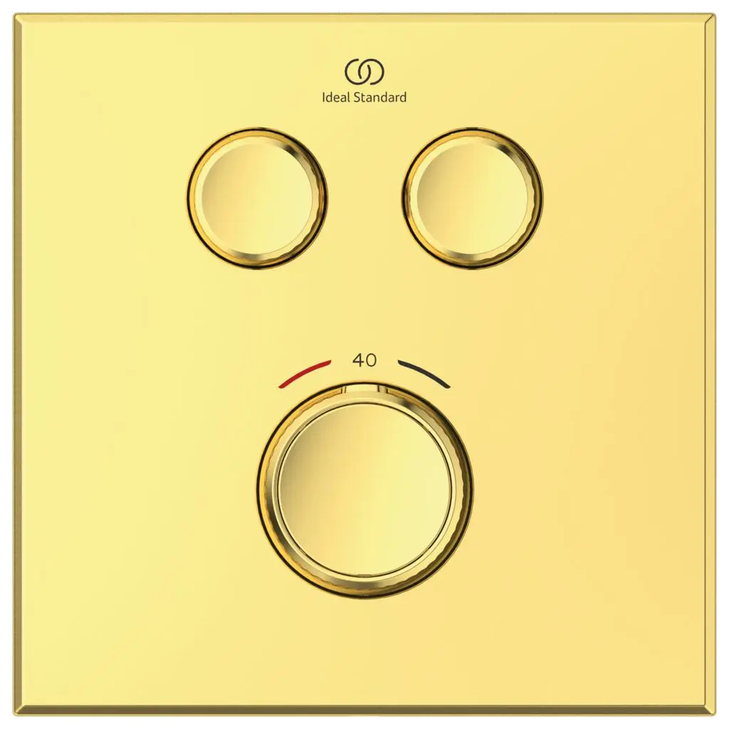 Ideal Standard CeraTherm Navigo - Inbouwthermostaat, Opbouwdeel, 2 Gebruikers, Brushed Gold A7302A2 3 Ideal Standard CeraTherm Navigo - Inbouwthermostaat, Opbouwdeel, 2 Gebruikers, Brushed Gold A7302A2 - Afbeelding 3