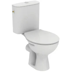 Ideal Standard Alpha - Toilet-combinatie Met Zitting, Vario-afvoer, Zij-inlaat, Wit W333401