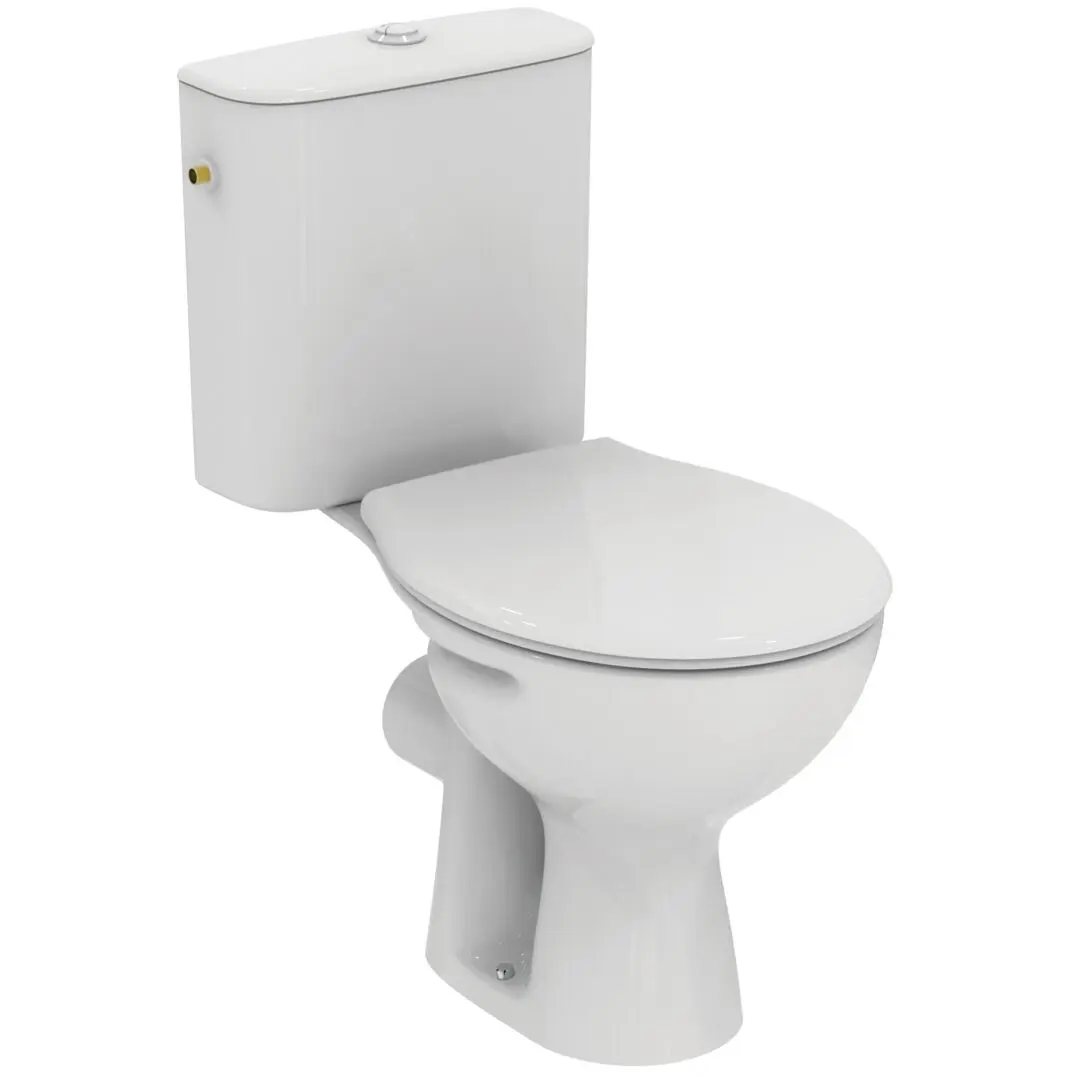 Ideal Standard Alpha - Toilet-combinatie Met Zitting, Vario-afvoer, Zij-inlaat, Wit W333401 1 Ideal Standard Alpha - Toilet-combinatie Met Zitting, Vario-afvoer, Zij-inlaat, Wit W333401