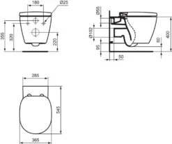 Ideal Standard Connect - Hangend Toilet, Aquablade, Wit E047901 -sanitino a1b87c0b9766f854ac0f04f0 1