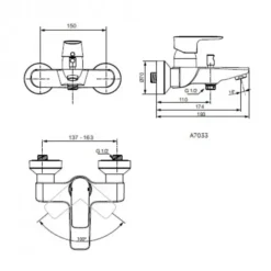 Ideal Standard Connect Air - Badkraan, Chroom A7033AA -sanitino a1daaa80d85fc19aea5e5a62