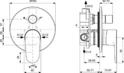 Ideal Standard Cerafine O - Inbouwkraan Voor 2 Uitgangen, Zwart BD135XG 5 Ideal Standard Cerafine O - Inbouwkraan Voor 2 Uitgangen, Zwart BD135XG -sanitino a61f8c57718c09910127ac58