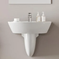 Ideal Standard Eurovit - Wastafel 60x47 Cm, Met Overloop, Kraangat, Wit W332301 5 Ideal Standard Eurovit - Wastafel 60x47 Cm, Met Overloop, Kraangat, Wit W332301 -sanitino aaf8b394063fd4fc622899ee