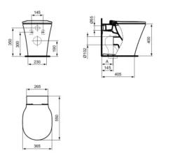 Ideal Standard Connect Air - Staande Closet Met Aquablade, Wit E004201 -sanitino cc03aba82e86e827f295cb4d 1