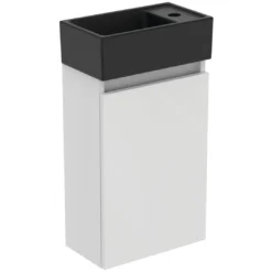 Ideal Standard Eurovit+ - Kast Met Fontein, 55x35x20 Cm, 1 Deurtje, Glanzend Wit/zijdezwart R0578WG