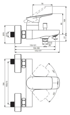 Ideal Standard Ceralife C - Badkraan, Chroom BE067AA -sanitino cf432214891950cca6304ce8 1