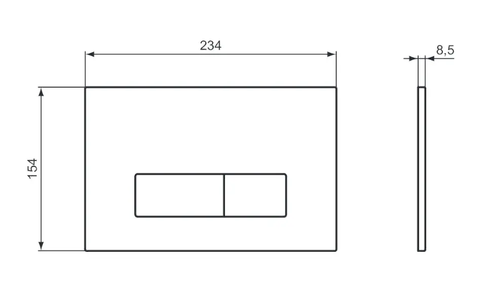 Ideal Standard Oleas - Oleas M2 Bedieningsplaat, Wit R0121AC 2 Ideal Standard Oleas - Oleas M2 Bedieningsplaat, Wit R0121AC - Afbeelding 2