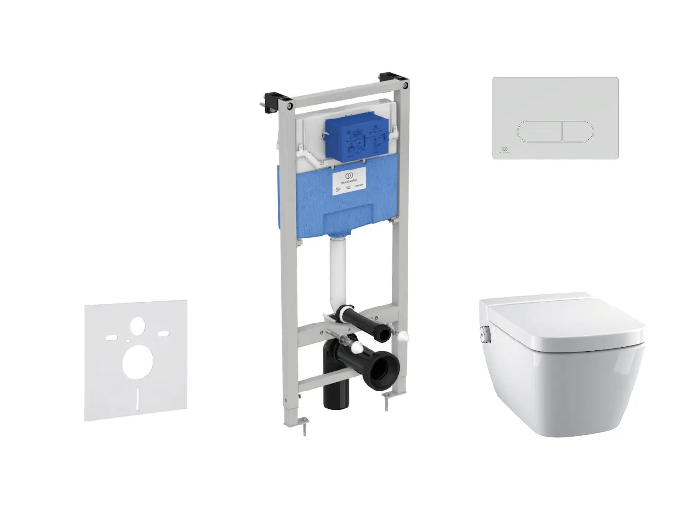 Ideal Standard ProSys - Toiletset- Inbouwreservoir, Douche-WC, WC-zitting TECEone, Oleas M1 Bedieningsplaat, Rimless, SoftClose, Wit ProSys120M SP58 1 Ideal Standard ProSys - Toiletset- Inbouwreservoir, Douche-WC, WC-zitting TECEone, Oleas M1 Bedieningsplaat, Rimless, SoftClose, Wit ProSys120M SP58