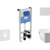 Ideal Standard ProSys - Toiletset- Inbouwreservoir, Douche-WC, WC-zitting TECEone, Oleas M1 Bedieningsplaat, Rimless, SoftClose, Mat Chroom ProSys120M SP59