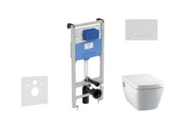 Ideal Standard ProSys - Toiletset- Inbouwreservoir, Douche-WC, WC-zitting TECEone, Oleas M1 Bedieningsplaat, Rimless, SoftClose, Chroom ProSys120M SP60
