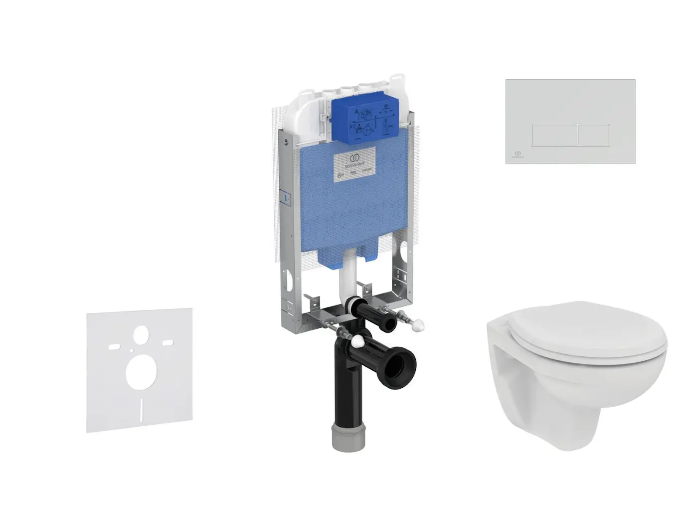 Ideal Standard ProSys - Toiletset- Inbouwreservoir, Closet, WC-zitting Eurovit, Oleas M2 Bedieningsplaat, Rimless, Softclose, Mat Chroom ProSys80M SP122 1 Ideal Standard ProSys - Toiletset- Inbouwreservoir, Closet, WC-zitting Eurovit, Oleas M2 Bedieningsplaat, Rimless, Softclose, Mat Chroom ProSys80M SP122
