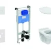 Ideal Standard ProSys - Toiletset - Inbouwreservoir, Closet Alpha Met WC-zitting, Oleas M2 Bedieningsplaat, Mat Chroom ProSys120M SP32