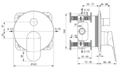 Ideal Standard Ceralife O - Inbouwkraan, Voor 2 Functies, Chroom BE025AA 5 Ideal Standard Ceralife O - Inbouwkraan, Voor 2 Functies, Chroom BE025AA -sanitino e5333dc0c916a5bf882f1a01 1