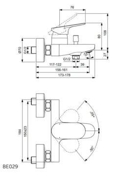 Ideal Standard Ceralife O - Badkraan, Chroom BE029AA -sanitino e86bf3629cbcfe69dc8aa477