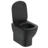 Ideal Standard Tesi - Staand Toilet Met Soft-Close Wc Bril, Horizontale Afvoer, AquaBlade, Zwart T3536V3