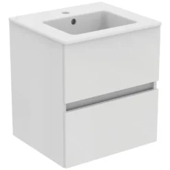 Ideal Standard Eurovit - Kast Met Wastafel, 55x50x44 Cm, 2 Laden, Glanzend Wit R0571WG