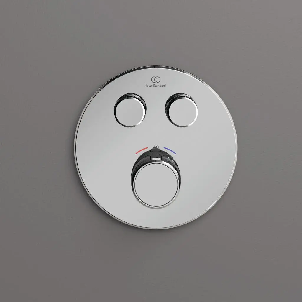 Ideal Standard CeraTherm Navigo - Inbouwthermostaat, Opbouwdeel, 2 Gebruikers, Chroom A7296AA 4 Ideal Standard CeraTherm Navigo - Inbouwthermostaat, Opbouwdeel, 2 Gebruikers, Chroom A7296AA - Afbeelding 4
